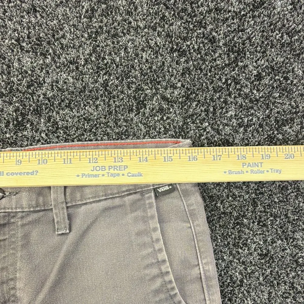 VANS Authentic Chino Men's Slim Tapered Pants Gray 30 Twill Stretch